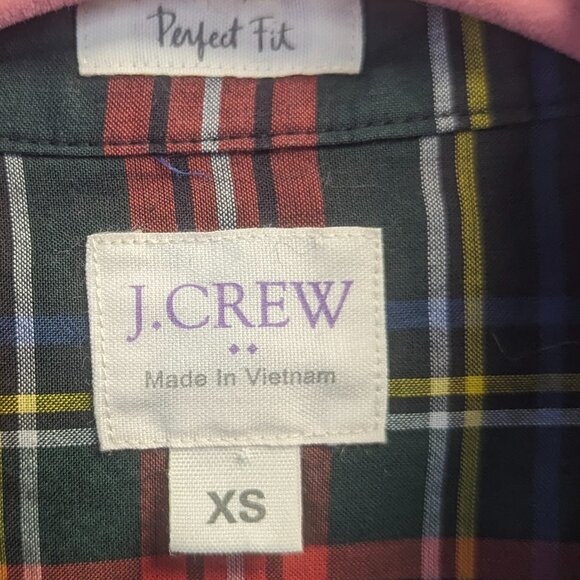 J Crew Size XS Plaid Button Down - Picture 2 of 11